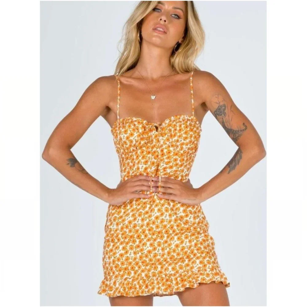 Princess Polly yellow orange